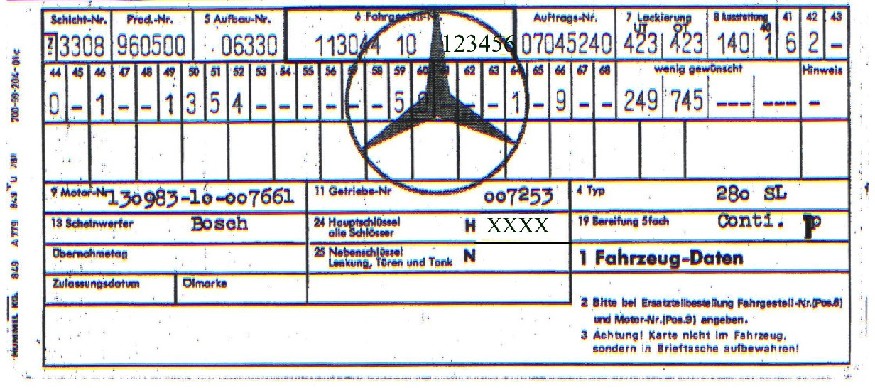 Mercedes data cards #3